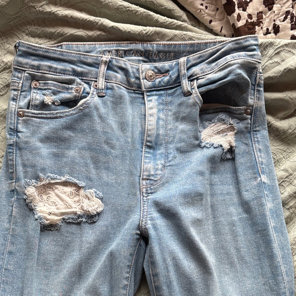 American Eagle Outfitters Light Blue High Rise Jeans